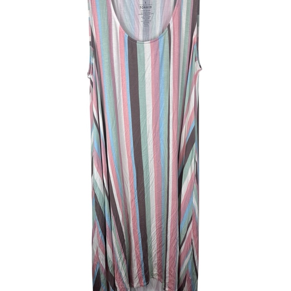 Torrid tank Dress with colorful stripes size 2-2X/18-20 - Picture 2 of 6